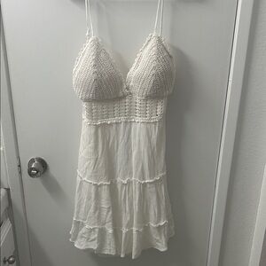 Blashe White Crochet Dress